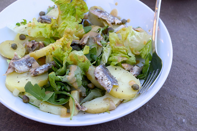 recipe: anchovy, caper & potato salad with french vinaigrette
