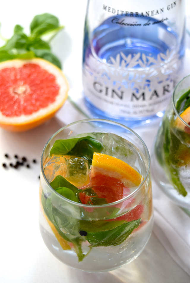 Cocktail Hour Grapefruit, Basil and Peppercorn Gin & Tonics Rachel Phipps