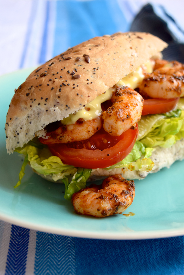 Recipe: Lighter Southern Shrimp Po' Boy Sandwiches | Rachel Phipps